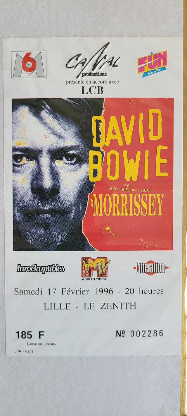 Flyer original du concert de david bowie a amiens (collection privée Yves Royer)