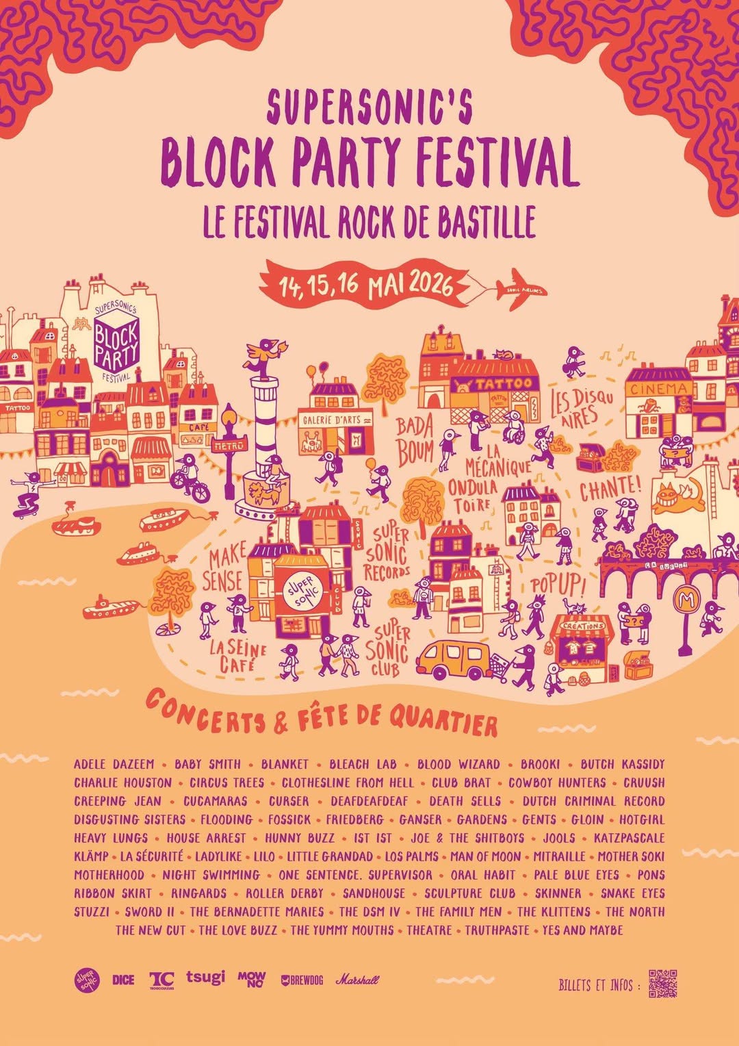 Affiche du festival Block Party Paris Bastille 2026