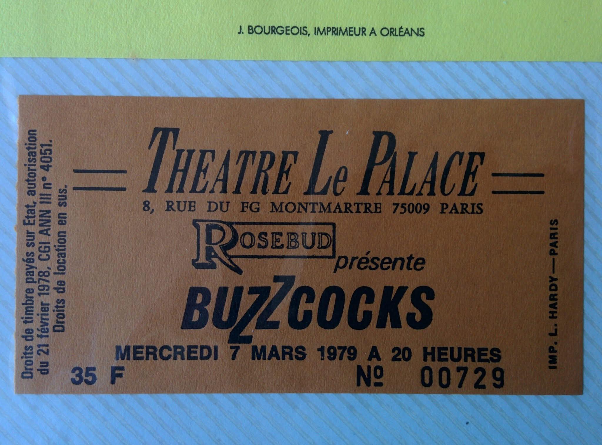 Buzzcocks au Palace en 1979 dans les archives de Yves Royer
