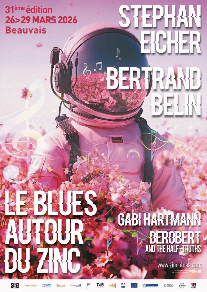 AFFICHE DU FESTIVAL BLUES AUTOUR DU ZINC 2026