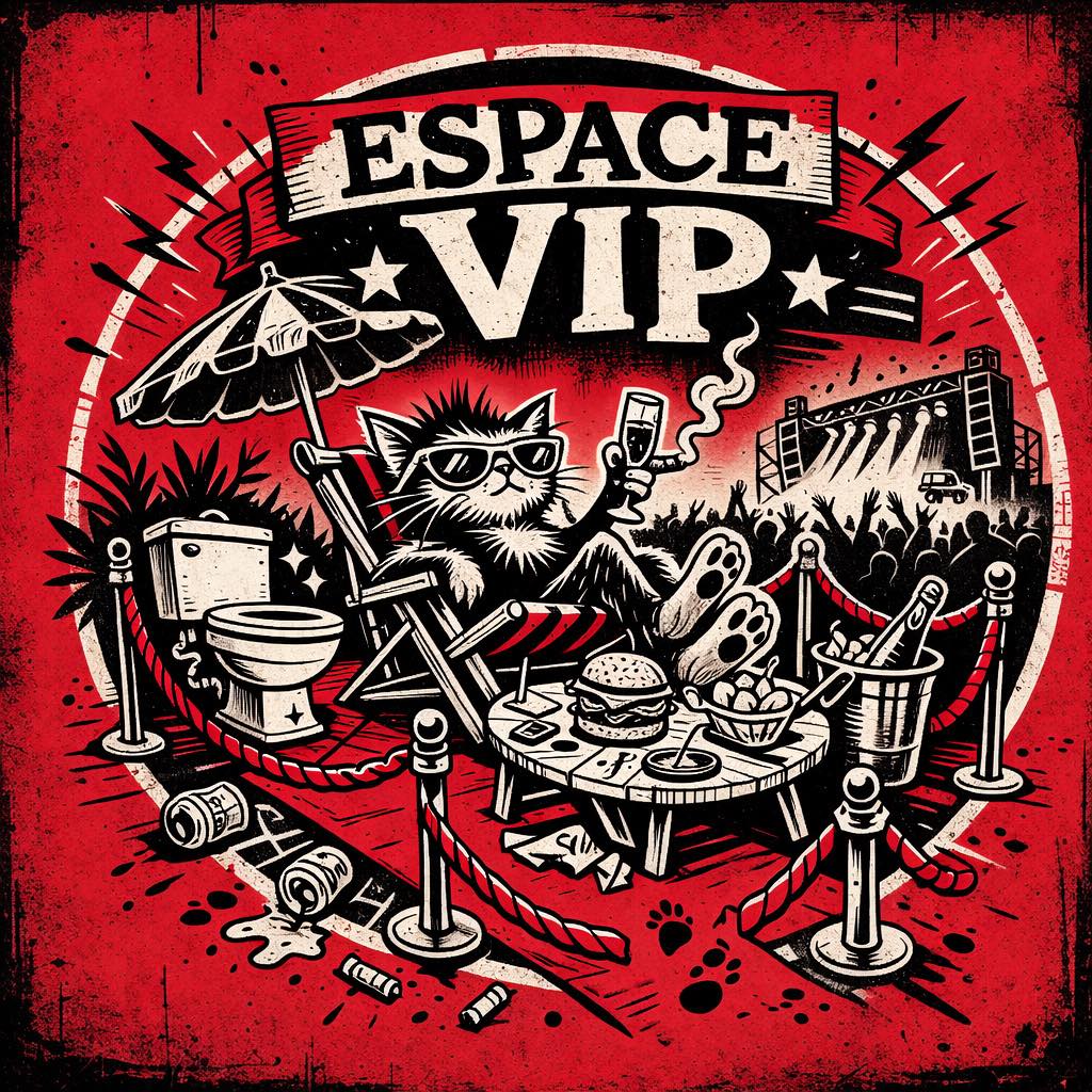 Illustration d'une zone VIP ou partenaire de festival