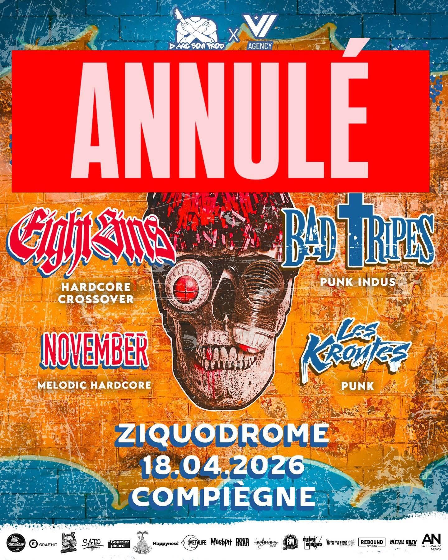 Flyer de concert annulé compiègne 2026