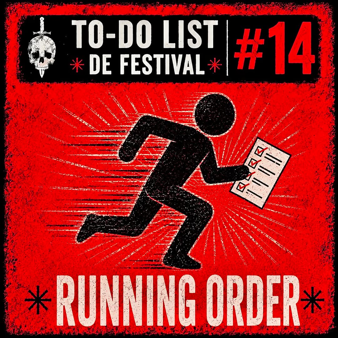 TO DO LIST RUNNING ORDER