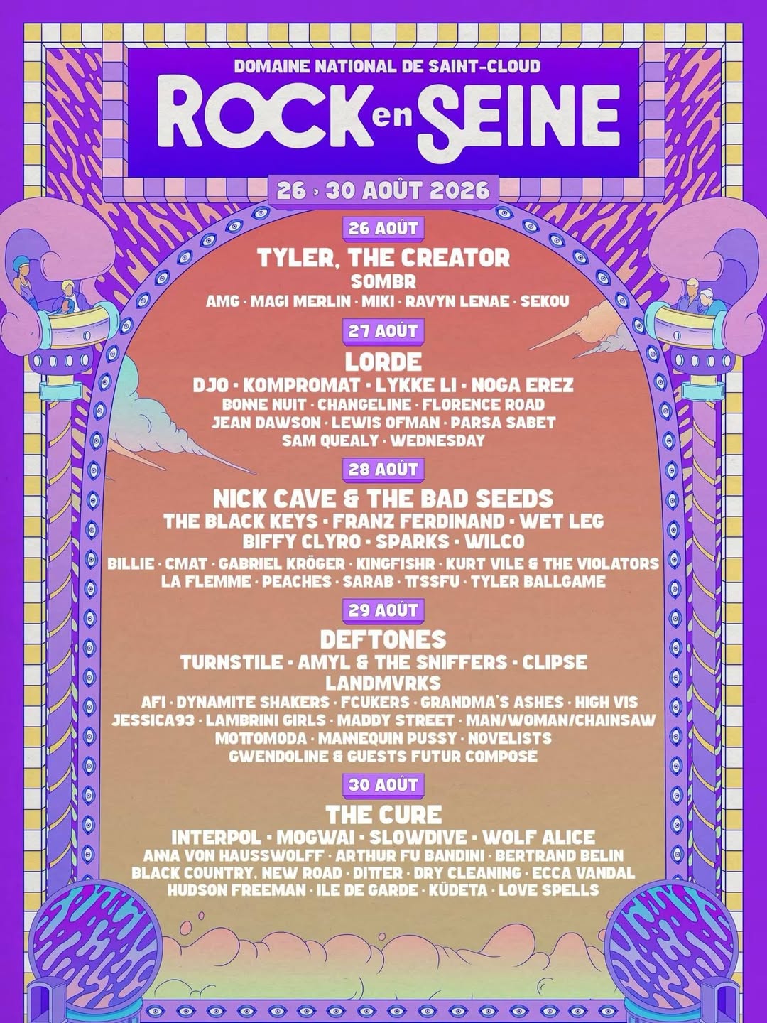 The Cure, Mogwai, Interpol, Wolf Alice et Slowdive au programme de Rock en Seine 2026