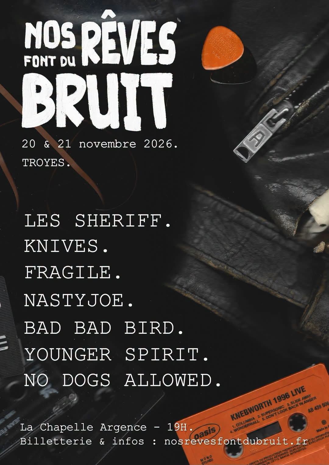 Affiche du festival Nos Rêves Font du Bruit 2026 à Troyes