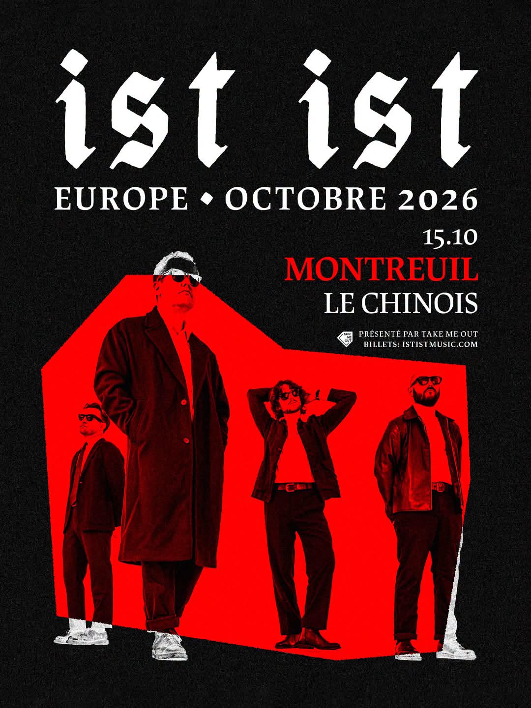 IST IST groupe post-punk de Manchester en concert au Chinois de Montreuil le 15 octobre 2026